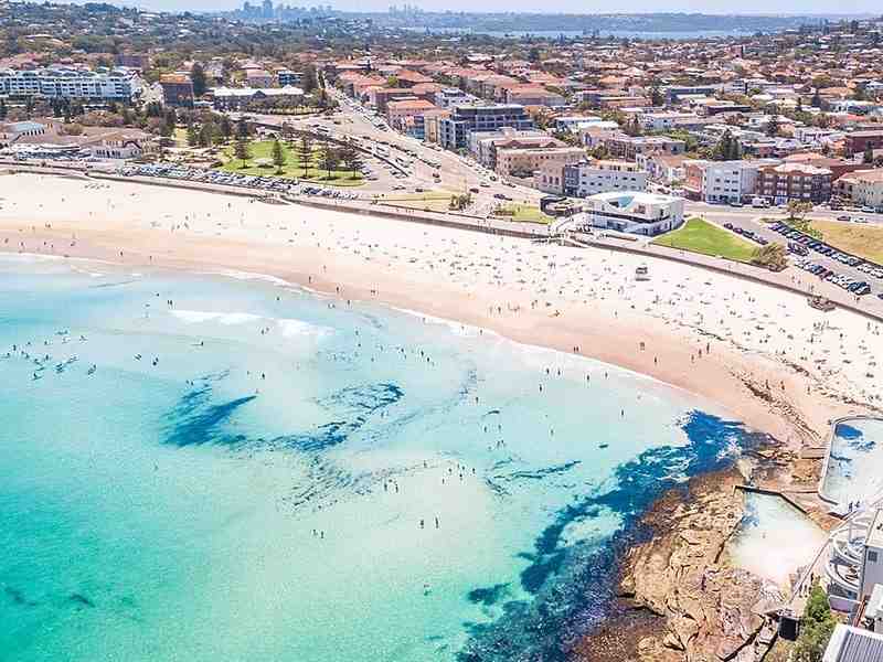 Stunning coastal views of Bondi Beach.