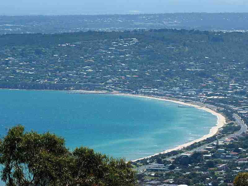 Picturesque views of Phillip Bay’s coastline and water.