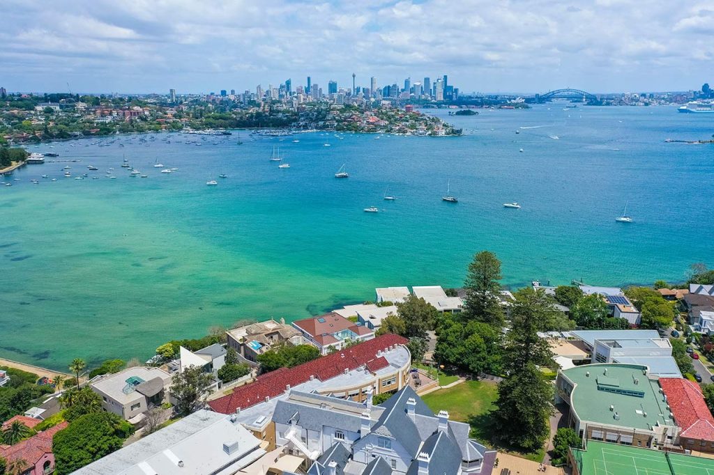 Beautiful waterfront views of Rose Bay.