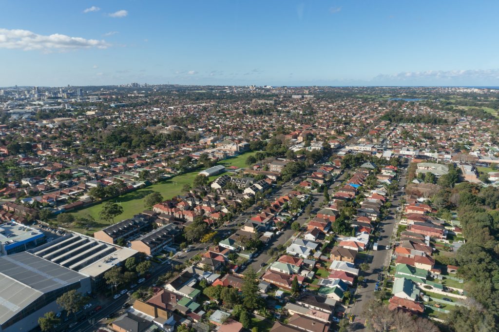 Converted warehouses and restaurants in Rosebery.