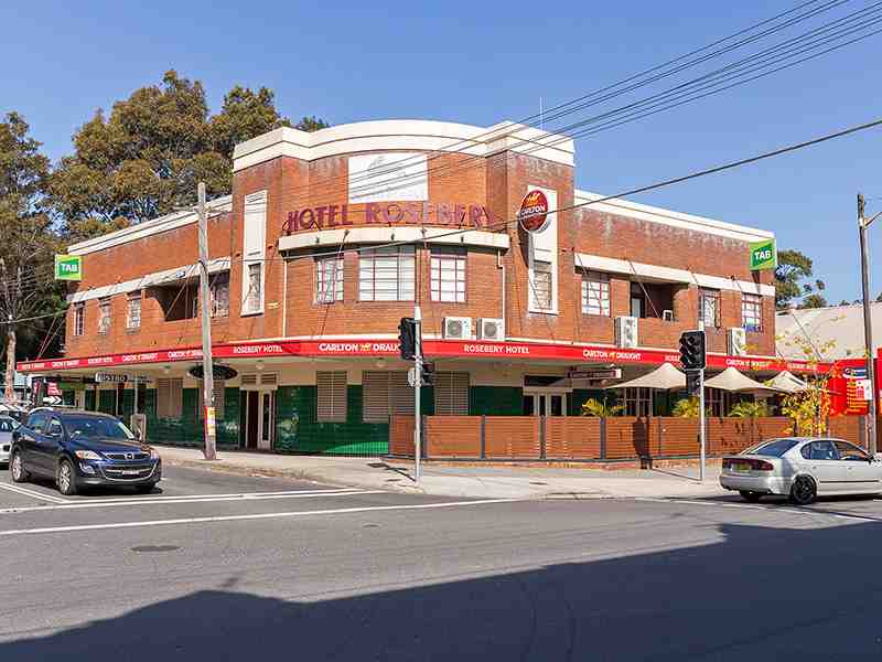 Converted warehouses and restaurants in Rosebery.