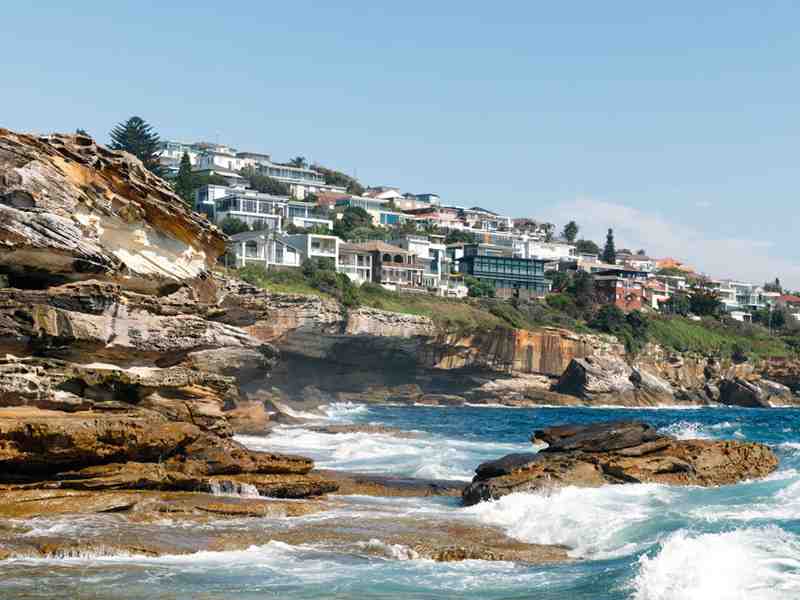 Scenic beach and coastal views at South Coogee.