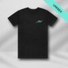 Our mint plumbing and relining merch in black, front